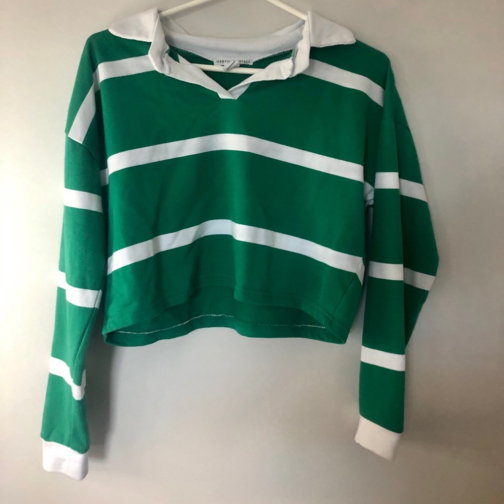 urban heritage cropped rugby top